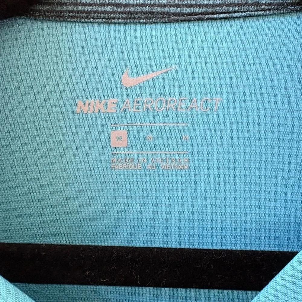 Nike Men's Teal Polo Shirt Medium